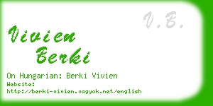 vivien berki business card
